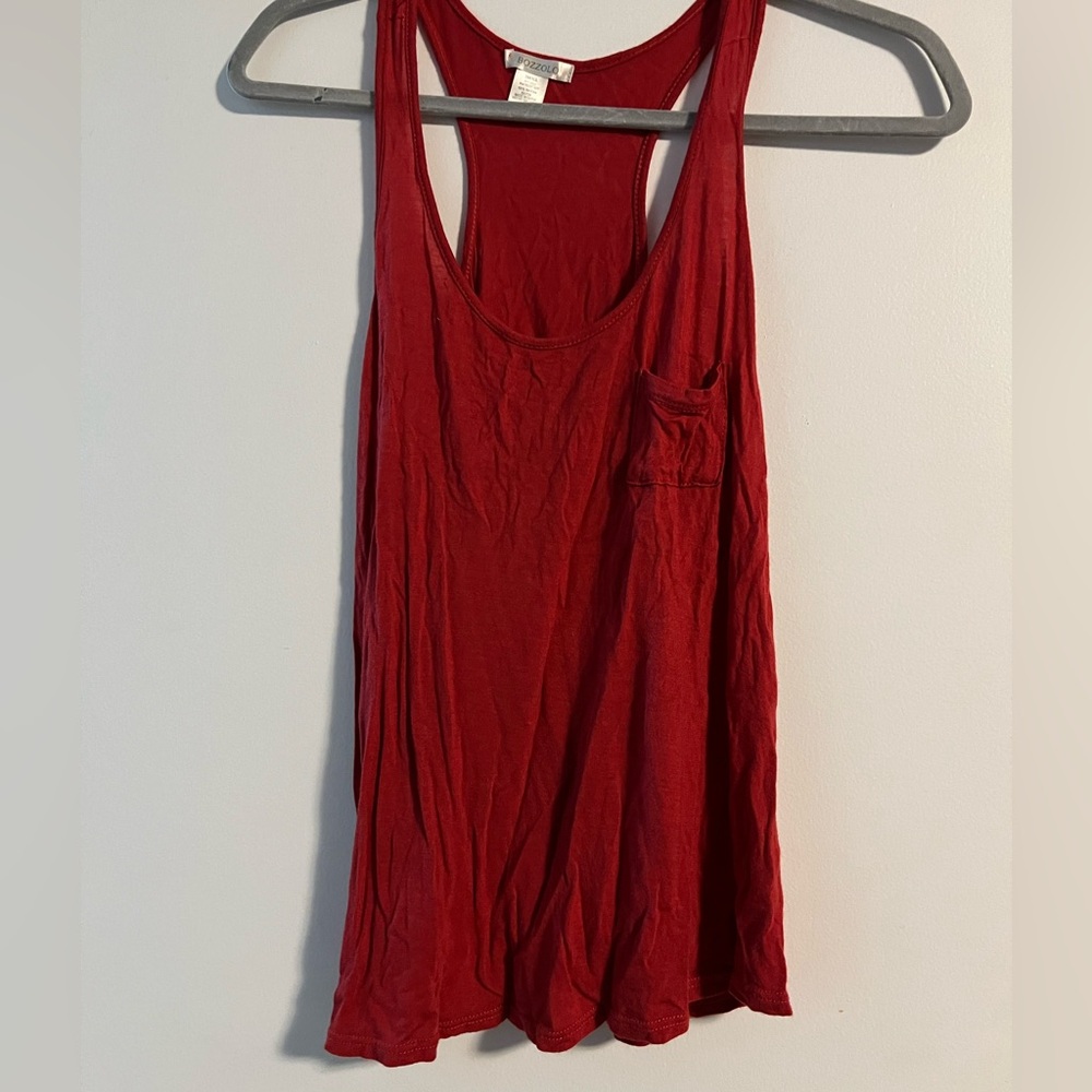 Bozzolo small red tank top with pocket